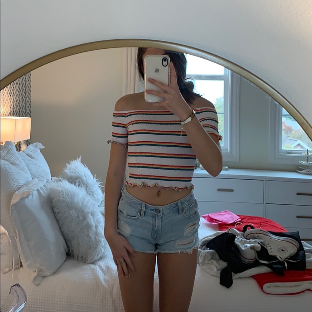 Rainbow tube top